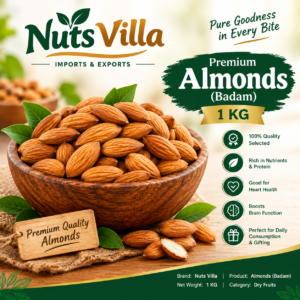nuts villa premium almonds poster